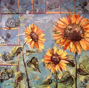sunflowers brains collage