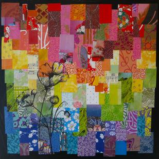 rainbow colors dopamine decor poppies quilt collage portland oregon california 